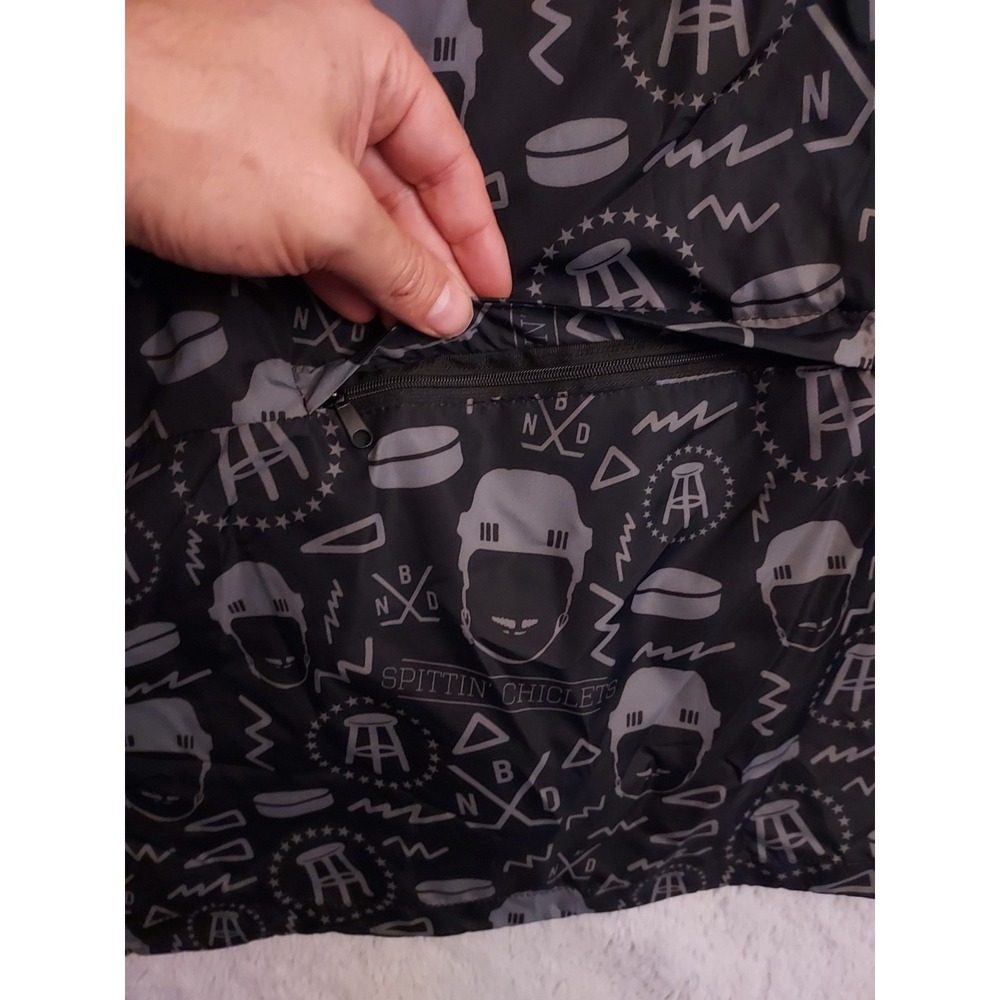 Barstool Sports Jacket Mens Large Spittin Chiclets Quarter Zip Hoodie Drawstring - Picture 7 of 10